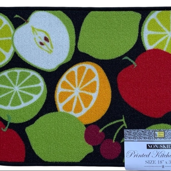 Assorted Fruit Colorful Printed Accent Rug Mat MultiColor Rectangle 18 X 30 in - Picture 7 of 12